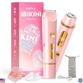 Bjl-01 Brand Bujiola 2025 Womens Bikini Trimmer - Dual-head Shaver Lcd Ceramic Blade Waterproof