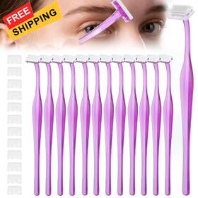 722993 Brand Larrel 12pcs Eyebrow Trimmer Razors Facial T Shape Shaver Tool For Eye Brow Face