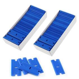 Ank211118-02 Brand Zorveiio 200 Pcs Plastic Razor Blades Scraper Double Edge Blue