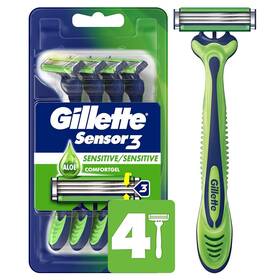 Branded 445007174133 Sensor 3 Sensitive Mens Disposable Razor 4 Razors- Free Delivery
