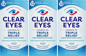 B0c62m8nsp Branded Clear Eyes Triple Relief Eye Drops 0.5 Fl Oz Pack Of 3