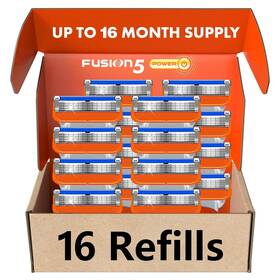 Brushg 313026393392 16 Count Razor Blade Shaving Refills For Fusion 5 Orange New Version