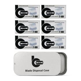 B-746-30 Bulimica Platinum Coated Safety Razor Blades Usa 1 Count Pack Of 30 Matte Silver