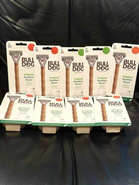 8105804700 Bulldog Bundle Of 9 Original Bamboo Razors With Aloe Vera Strip