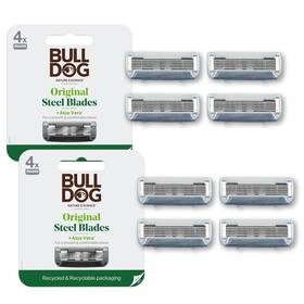 Bulldog 841058004868 Mens Skincare And Grooming Original Razor Blades Refills For Men 8 Count