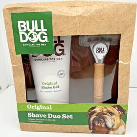 Bulldog 841058047285 Skincare For Men Original Shave Duo Set Bamboo Razor Gel 5.9 Oz