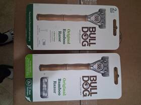 93037985 Bulldog Original Bamboo Razor 5-blade Stainless Steel Cartridge 2-pack Men