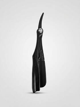 Bumble Bee 198715869545 Professional Matte Black Straight Edge Barber Razor - Folding Handle