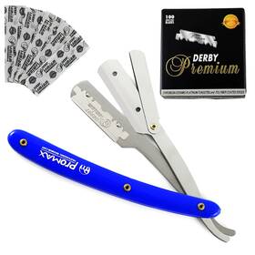 160-10050 Care Products Professional Straight Edge Razor-barber Razor With 100 Derby Blades-close S