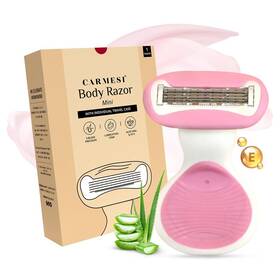 Carmesi 904362506083 Body Razor Mini With Travel Case - Pink 5-blade Precision Lubrica