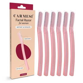 Pplb8904362529921 Carmesi Facial Razor For Women Painless And 3 Count Pack Of 2 White