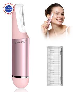 Catlane 199284230057 Dermaplane Razor For Women Face Sonic Exfoliation And Peach Fuzz Hair Removal