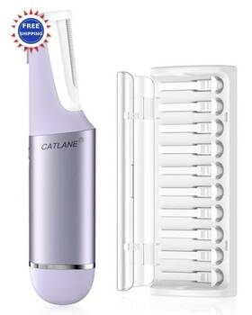 Catlane 199284831506 Dermaplane Razor Sonic Exfoliation Peach Fuzz Hair Removal 10 Blades Women Face
