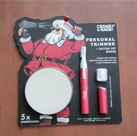 Cedar & Sage 064323352482 New Mens Painless Personal Body Groomer With Guard And Mirror Christmas Gift Set