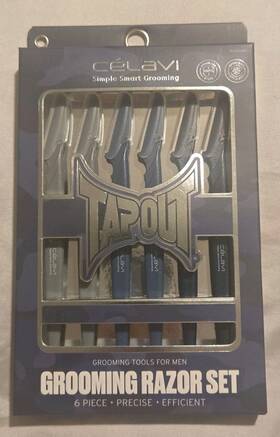 Celavi 641018463625 Men S Tapout 6 Grooming Razors Precision Touch Up And Trimming 2 Sizes