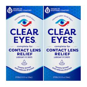 Mdt-024b Clear Eyes Eye Drops Contact Lens Multi-action Relief 2 Count