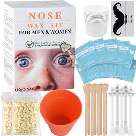 Cofashion 313056682602 100g Nose Hair Waxing Kit With 30 Applicators Up To Uses 10 Mustache Guard