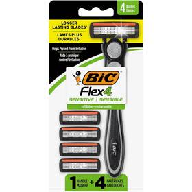 Corporation 711181984637 Bic Flex 4 Razor Set For Men - 1 Handle Refills Fathers Day Gift Idea