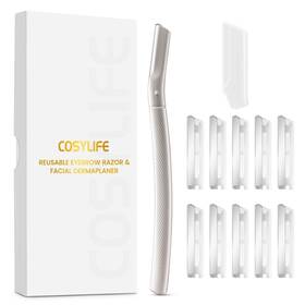 Xm10 Cosylife Eyebrow Razor Dermaplaning Tool With 10 Blade Refills Exfoliating Face Razors