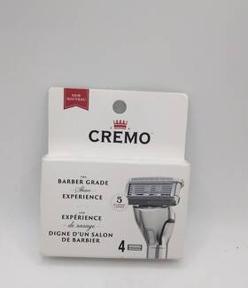 Cremo 811847037742 5-blade Barber Grade Mens Razor Cartridge Refills 4 Count