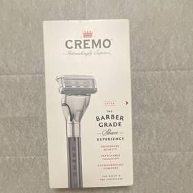 93037478 Cremo Cartridge Razor With 2 Cartridges And Weighted Metal Handle Pull-back Trimmer
