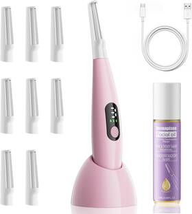 Cutemiss 313099823833 Sonic Dermaplane Razor For Women Face With 8 Replaceable Blades Facial Oil Rec