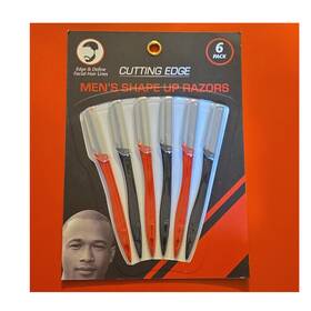 Xgx1-1003-red Cutting Edge Mens Shape Up Disposable Razors 6 Pack Stainless Steel Blades