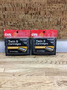 Cvs 050428139868 Twin Ii Plus 40 Cartridges New In Package Fits Trac Razors Hh-5