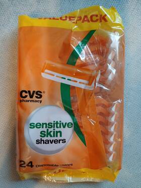 Out-23 Cvs 050428812921 23 Sensitive Disposable Razors 1 Blade Ct/new Obag