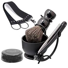 Dannuo 657611588368 Luxury Mens Shaving Kit Gift Set Barber Straight Razor With Stand