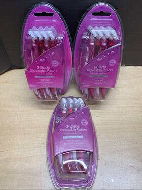 Daylogic 011822656658 3x 3 Blade Disposable 12 Razors For Women