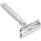 De89kn14bl Edwin Jagger Knurled De Razor Chrome New Feather Blades Free