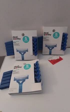 Deal Worthy 024500306981 3 Packs 5 Count Twin Blade Disposable Razors