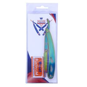 12311 Defender Multi Color Straight Cut Barber Salon Throat Shaving Razor With 10 Blades