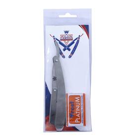 12312 Defender Straight Cut All Silver Barber Salon Throat Shaving Razor With 10 Blades