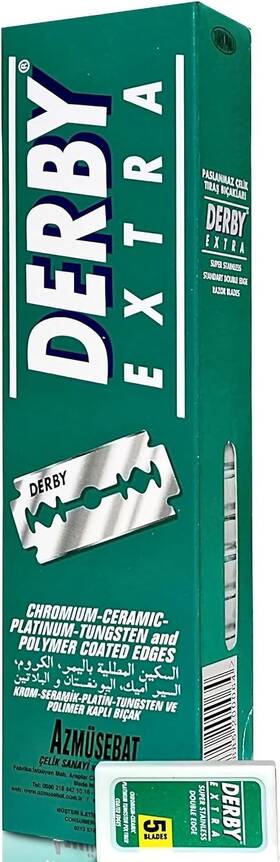 Derby 703570171452 100 Inch Extra Professional Double Edge Razor Blades For Straight