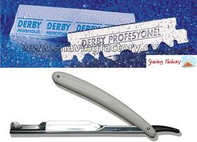 B0032qaopa Derby & Shaving Factory 100 Professional Single Edge Razor Blades And 1 Straight