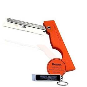 Derma-safe 600609978337 Folding Utility Razor And First Aid Kits - Orange 25-pack