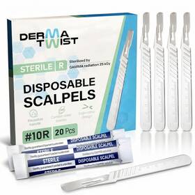 Dt-10r20 Derma Twist Dermatwist 10r Dermaplane Razor For Women Face 1 Count Pack Of 20 Grey