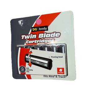 B0037 Dg Body New Twin Blade Cartridges 6 Fits Atra And Tracll Razors Pivoting Head