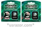 Diamond Wilkinson 8 Fx Blades Fit Schick Tracer Razor Cartridges Refills Shaver 4027800011902