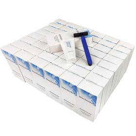 Dincherbel 744110051971 Shave Kit In Bulk Smooth Disposable Razor And Cream 12g Individually Wr