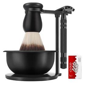 Direct 705353370052 Deluxe Shaving Kit For Men Wet Shave Safety Razor With 10 Blade Refills Friendl