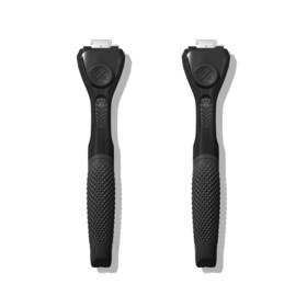 Dollar Shave Club 445019547581 Razor Handle 2 Pack Black Replacement Blade