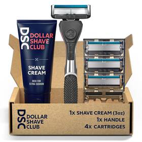Dollar Shave Club 744759339126 Diamond Grip Razor Handle 6-blade Cartridge