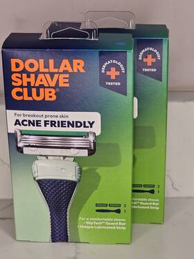 Dollar Shave Club 811346022072 2 Acne Friendly Razor Starter Kits Razors 4 Blades New