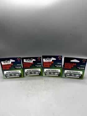 Dollar Shave Club 811346022171 Lot Of 4 Cartridge Razor Ct Refill Cartridges New