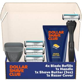Dollar Shave Club 811346022690 The Member Exclusive Set 4 Swift Rinse Refill Cartridges 1 Handle Blac