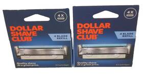 Ar000085 Dollar Shave Club 4x 4 Blade Refill Cartridges New Two Boxes