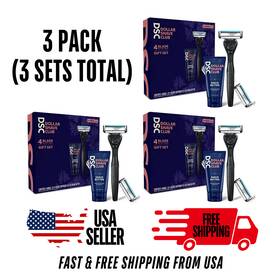 Owmd21653 Dollar Shave Club X3 4 Blade Gift Set Razor Butter And 2 Cartridges